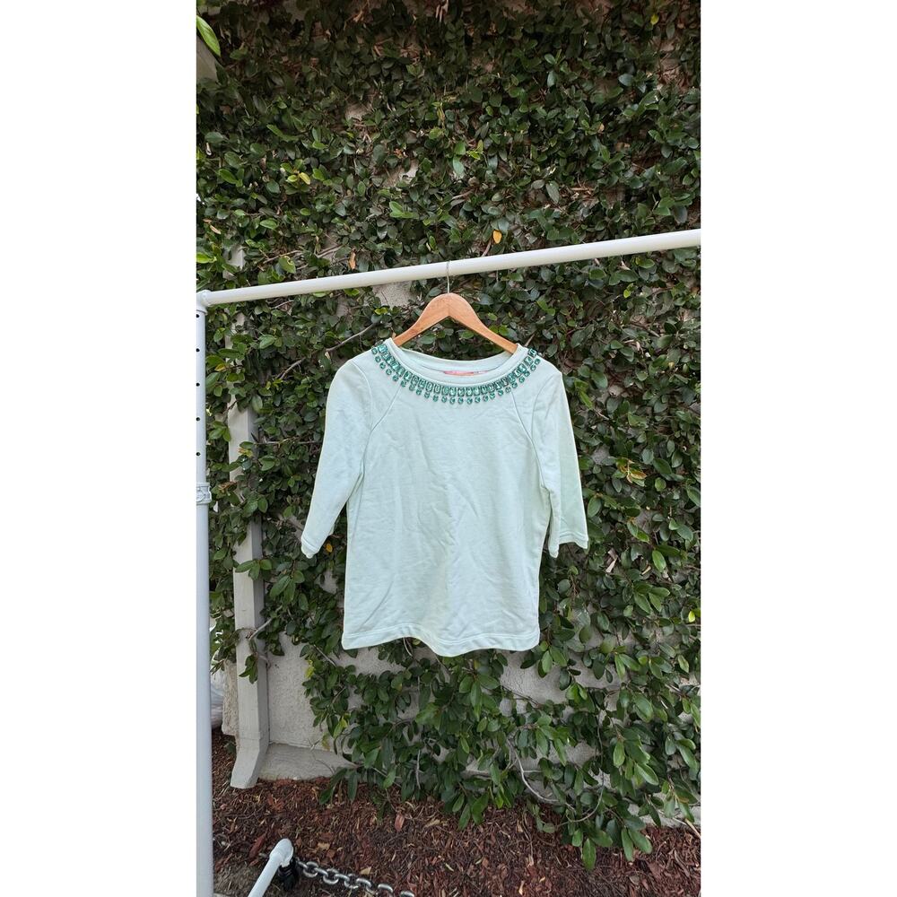 Ted Baker Mint Embroidered Top